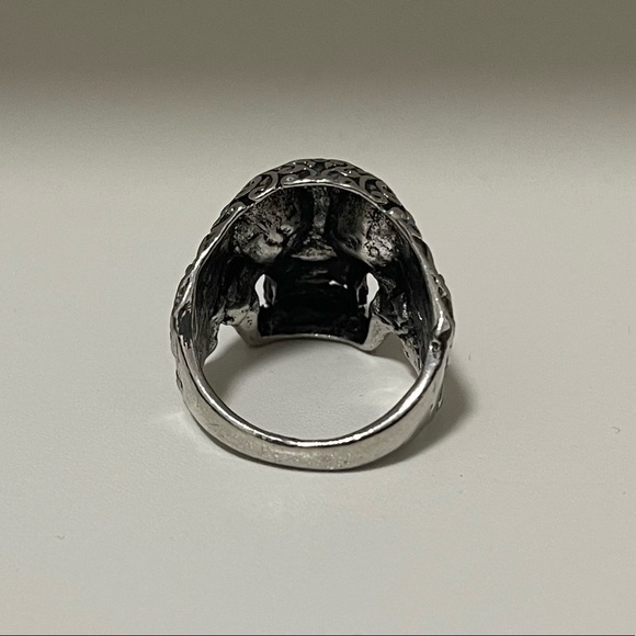 Brand New Unisex Size 2-2.5 Skull Punk Ring Stainless Steel Motor Rider Ring - Picture 6 of 8